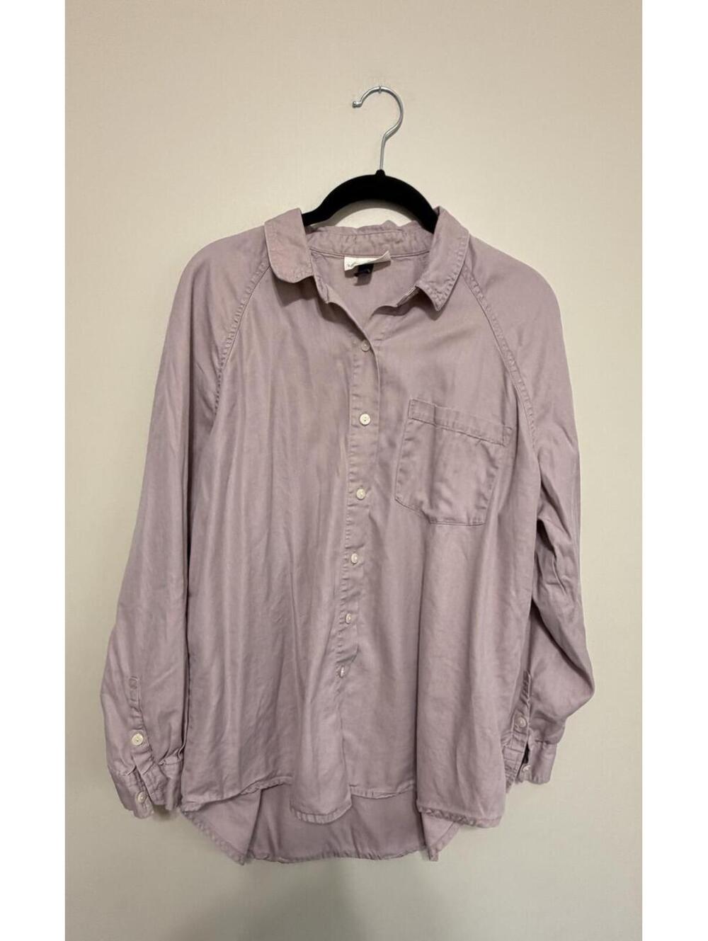 Universal Thread Blush Pink Button Up Shirt Medium Cotton Lyocell